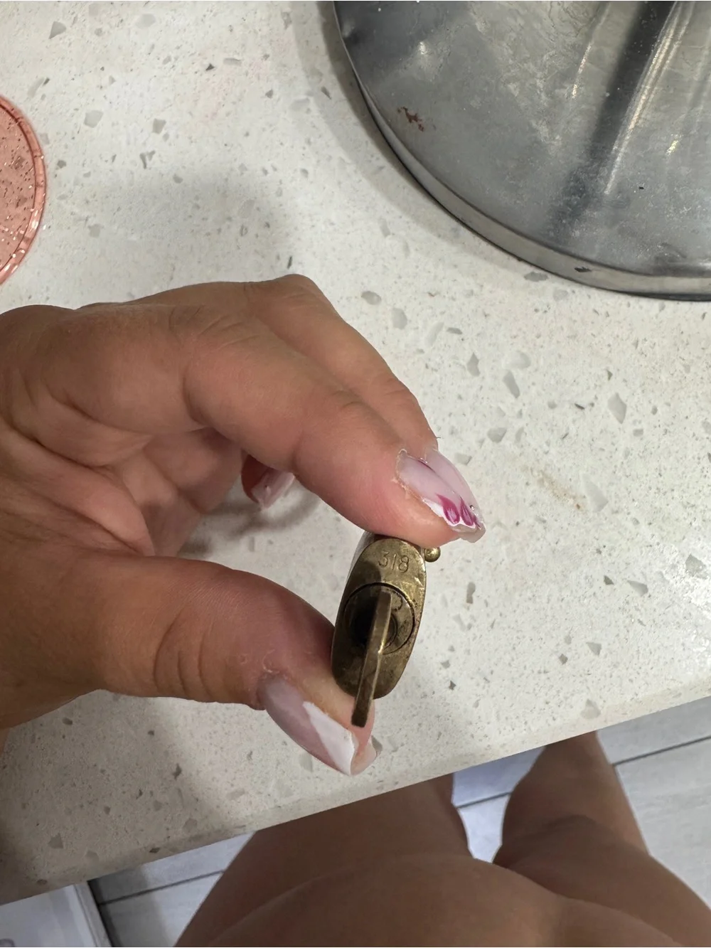 Louis Vuitton Brass-tone Padlock with LV Monogram